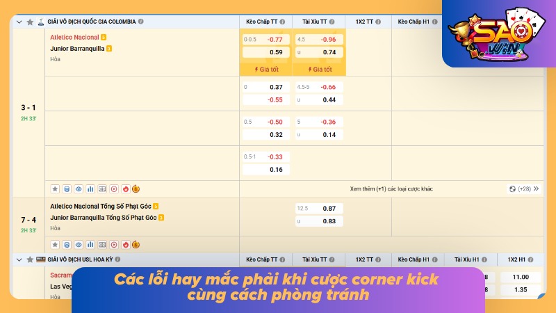 Các lỗi cần tránh khi soi và phân tích kèo phạt góc